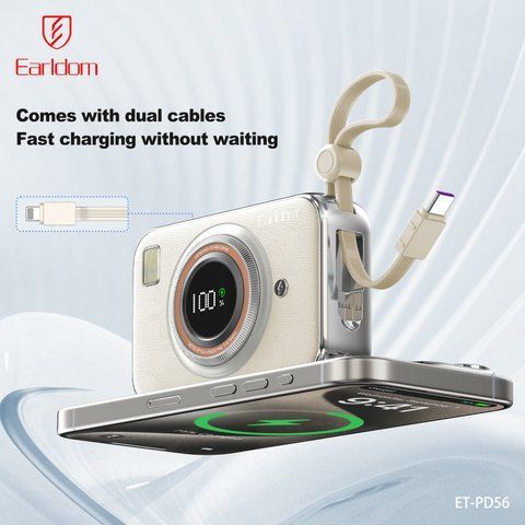 Power Bank 10000 mAh &mdash; Earldom ET-PD56 &mdash; White K2-000083381 фото