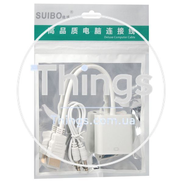 Переходник HDMI - VGA+AU White К2-000045517 фото