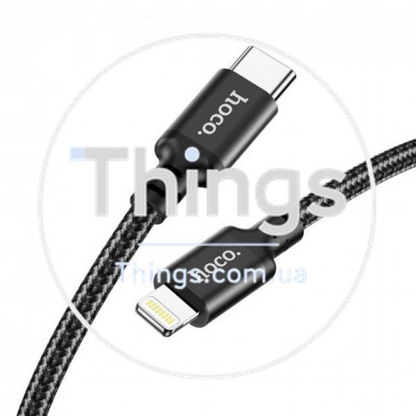 Кабель USB C to Lightning 20W PD (2m) &mdash; Hoco X14 Double Speed &mdash; Black К2-000071355 фото