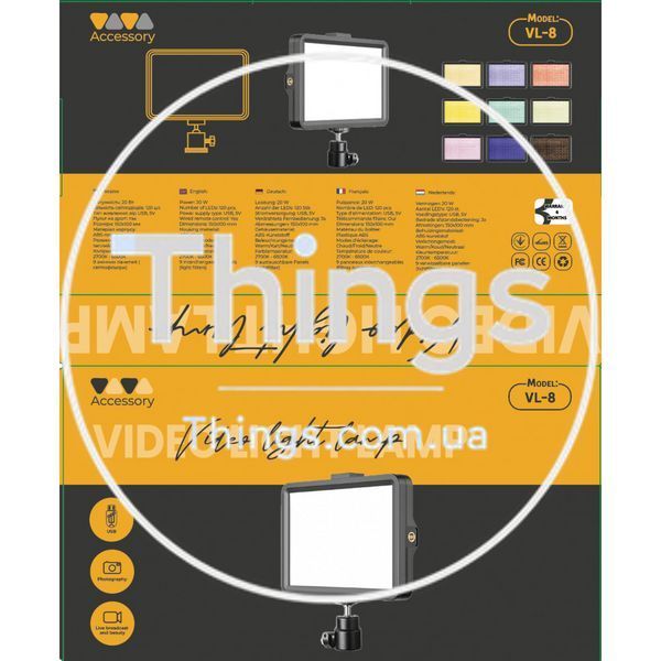 Лампа видеосвет LED 16 cm 6" Viva VL16| 9 color filters | 120 Lights | USB | 12W,2V К2-000080336 фото