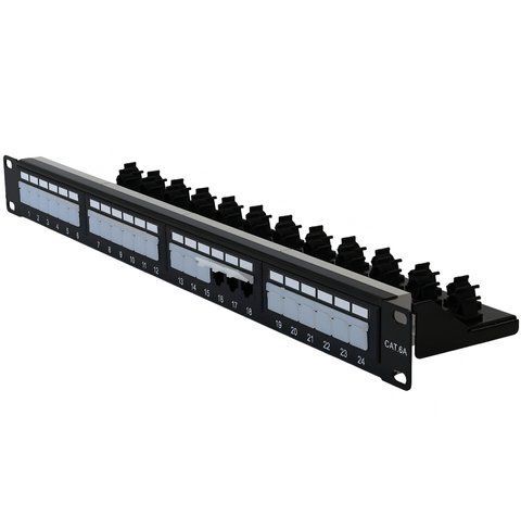 Патч-панель 19" 24xRJ-45 UTP, кат. 6А, із заднім організатором CM-2648 фото