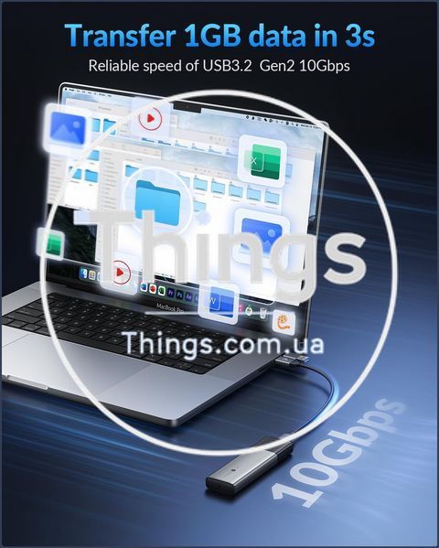 Корпус M.2 SSD SETMSPACE NVMe/SATA Enclosure, серый, Tool-Free, USB 10Gbps, PD 60W, до 4TB, алюминий K1-000844 фото