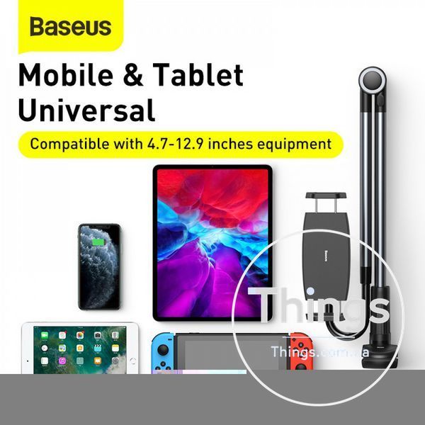 Lazy Phone Holder Baseus (LUZQ00001) Otaku Life Rotary Adjustment Pro &mdash; LUZQ000012 Grey К2-000078313 фото