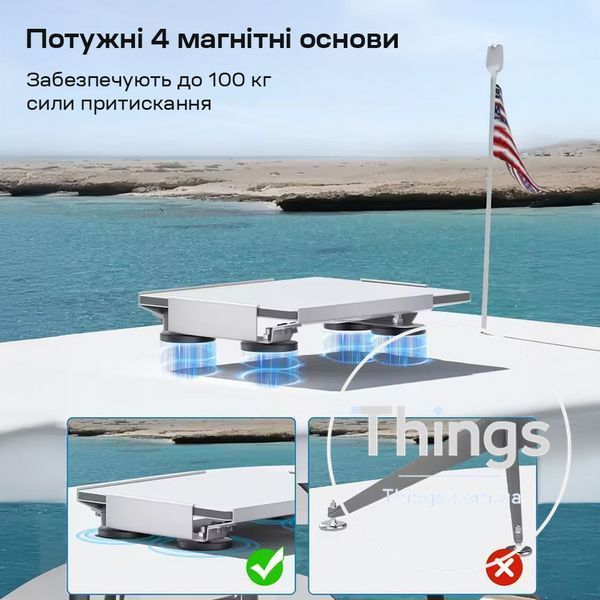 Кронштейн на магнітах E-NET SMM-02 White на дах автомобіля для Starlink Mini K3-73-00901 фото