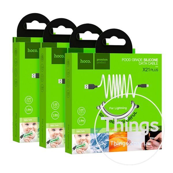 Кабель USB Hoco X21 Plus Silicone Lightning Од1-00026121 фото