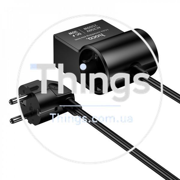 Мережевий фільтр 2500W 1U | 1P | 2C 30W | 1.5m &mdash; Hoco AC33 K2-000082692 фото