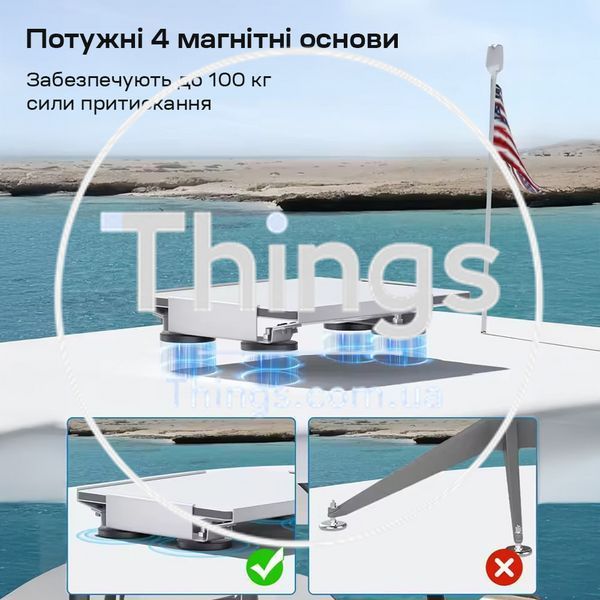 Кронштейн на магнітах E-NET SMM-02 White на дах автомобіля для Starlink Mini K3-73-00901 фото