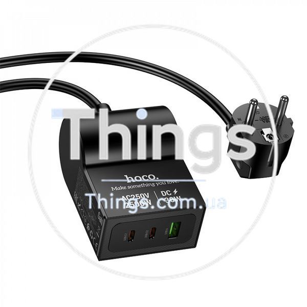 Мережевий фільтр 2500W 1U | 1P | 2C 30W | 1.5m &mdash; Hoco AC33 K2-000082692 фото