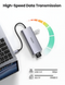 Док-станція Хаб Ugreen CM179 USB 3.0 Type-C HDMI VGA TRS RJ-45 SD TF PD Gray 4K K1-000128 фото 5