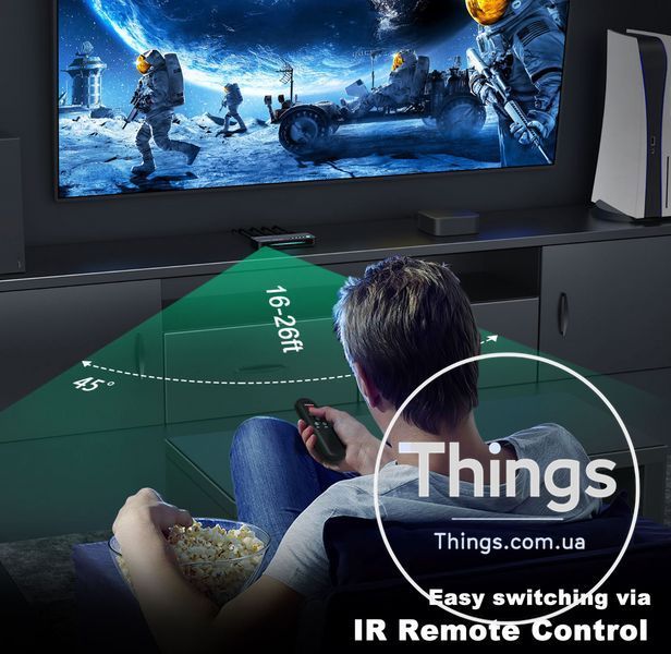 Свіч, комутатор AVIDGRAM 3 IN 1 OUT HDMI 2.1 Switch 8K 60Hz 4k 120Hz K1-000225 фото