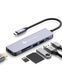 Док-станція Хаб USB-C NOVOO R6 PD 6в1 з адаптером HDMI 4K 2 порти USB 3.0 пристрій для читання карт Micro SD слот для карт TF K1-000582 фото 2