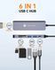 Док-станція Хаб USB-C NOVOO R6 PD 6в1 з адаптером HDMI 4K 2 порти USB 3.0 пристрій для читання карт Micro SD слот для карт TF K1-000582 фото 1
