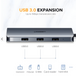 Док-станція Хаб Ugreen CM179 USB 3.0 Type-C HDMI VGA TRS RJ-45 SD TF PD Gray 4K K1-000128 фото 6