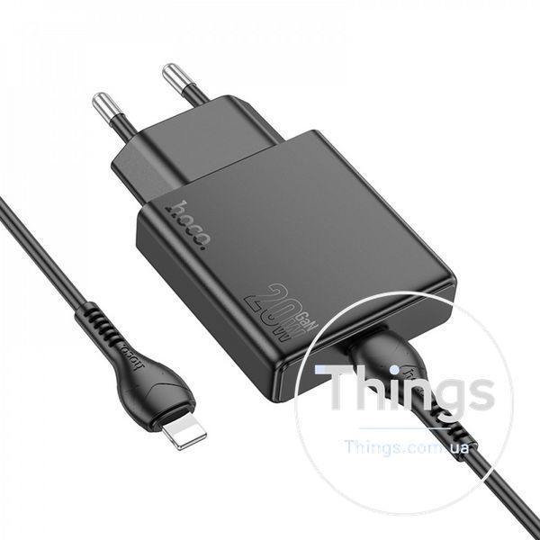 Home Charger 20W PD3.0 C to Lightning Cable (1m) Hoco N37 &mdash; Black K2-000078173 фото