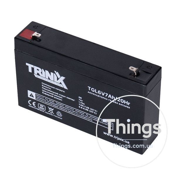 Акумуляторна батарея гелева 6В 7Аг Trinix TGL6V7Ah/20Hr GEL K3-44-00072 фото