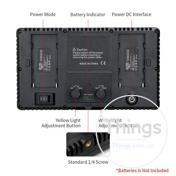 Лампа видеосвет LED Pro 600 RGB I panel light I 2 battery(4400mAh) I charger I carry bag I Remote К2-000081126 фото