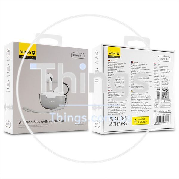 TWS Bluetooth Headset Veron W10 Life &mdash; Silver К2-000077718 фото