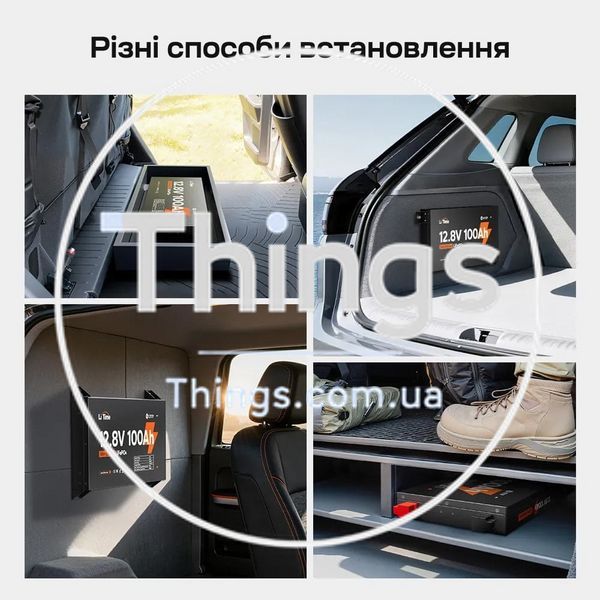 Акумуляторна батарея літій-залізо-фосфатна 12.8В 100А*год LiFePO4 LiTime Slim 12V100-100-SLIM-LTCP-4-SE100 ультратонка K3-44-00531 фото