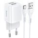 Home Charger 2.4A 2U USB C Cable (1m) Hoco N8 &mdash; White K2-000071407 фото 1