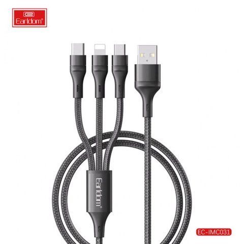 Cable 3 in 1 ( L , M , С ) 2.4A (1.2m) &mdash; Earldom EC-IMC031 K2-000083419 фото