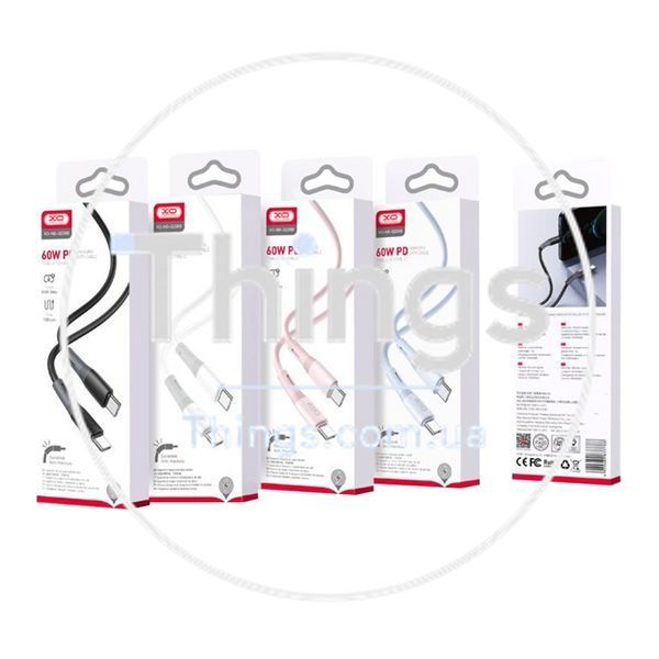 Кабель USB XO NB-Q226B 60W Silicone two-color Type-C to Type-C Од1-00039257 фото