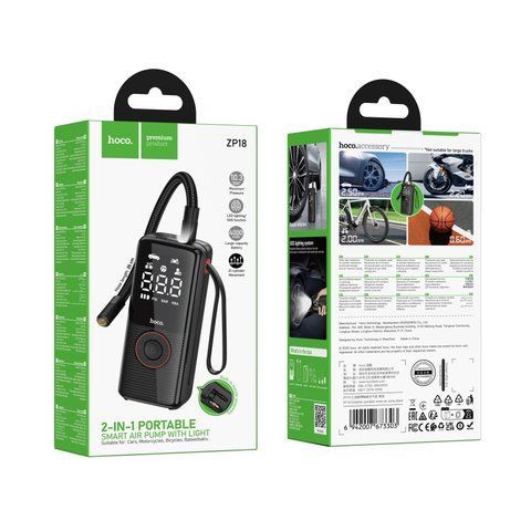 Автомобільний компресор Hoco ZP18 4000mAh Од1-00048834 фото