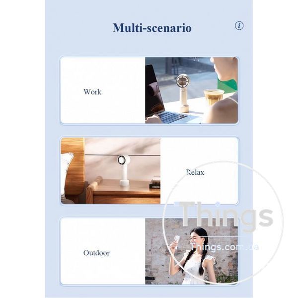 Портативный мини вентилятор L-01 -2000 mAh &mdash; White К2-000081282 фото