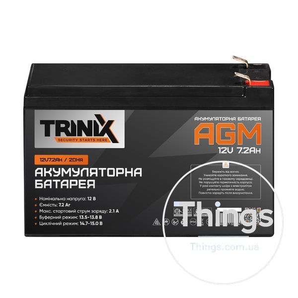 Trinix 12V7.2Ah/20Hr AGM Акумуляторна батарея 12В 7.2А*год свинцево-кислотна K3-44-00045 фото