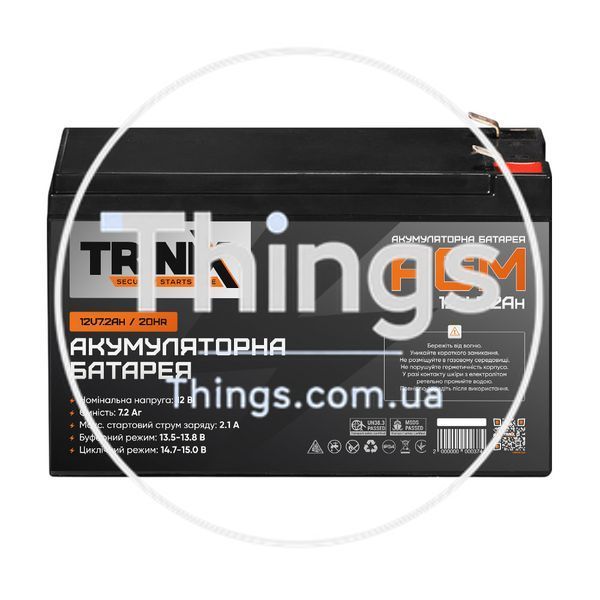 Trinix 12V7.2Ah/20Hr AGM Акумуляторна батарея 12В 7.2А*год свинцево-кислотна K3-44-00045 фото