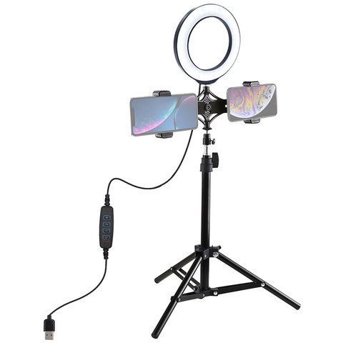 Кільцева USB LED лампа Puluz PKT3037 6.2"+ штатив 70 cм РР-PKT3037 фото