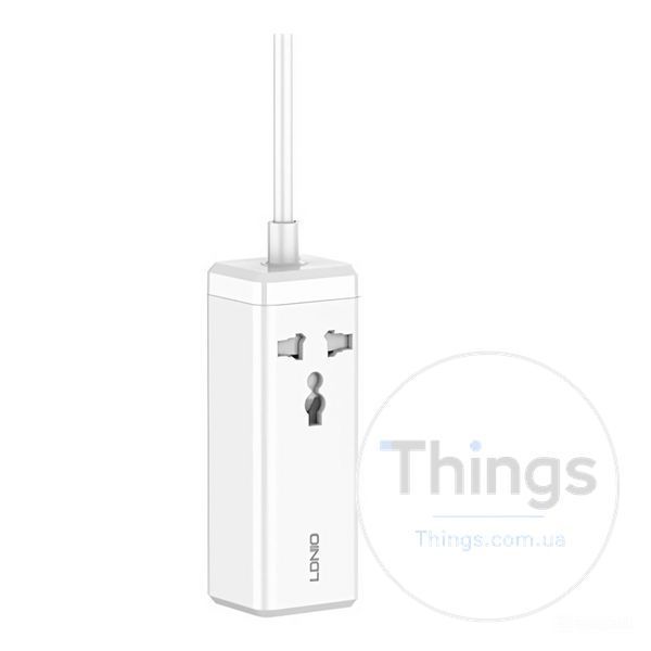 Мережевий Зарядний Пристрій LDNIO SC1418 Power Strip PD/QC 65W Од1-00038201 фото