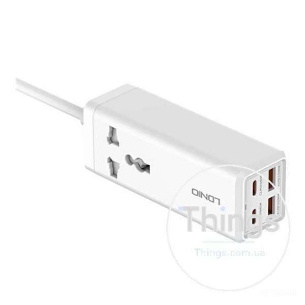 Мережевий Зарядний Пристрій LDNIO SC1418 Power Strip PD/QC 65W Од1-00038201 фото