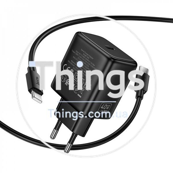 Home Charger | 40W | PD | C to C Cable (1m) &mdash; Hoco N83 &mdash; Black K2-000083525 фото