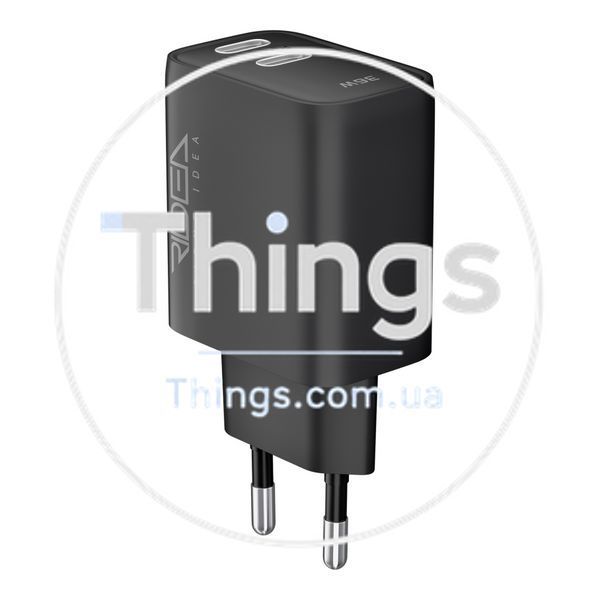 Мережевий Зарядний Пристрій Ridea RW-36120 Turbo Pro 2USB-C QC/PD 36W Од1-00046171 фото