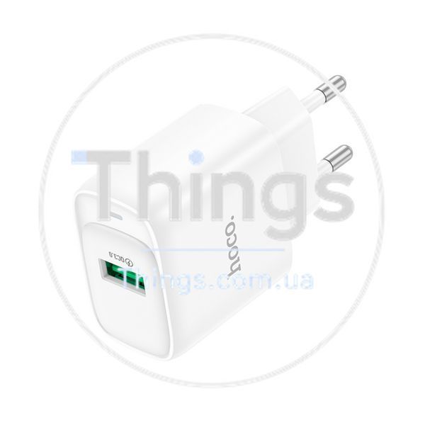 Мережевий Зарядний Пристрій Hoco C140A 1USB QC 18W Од1-00045692 фото