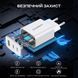 Мережевий зарядний пристрій Choetech PD3046 PD30W GAN USB-A+2xUSB-C White K3-43-00170 фото 6