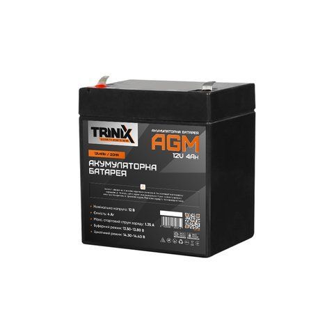 Trinix 12V4Ah/20Hr AGM Акумуляторна батарея 12В 4Аг свинцево-кислотна K3-44-00040 фото