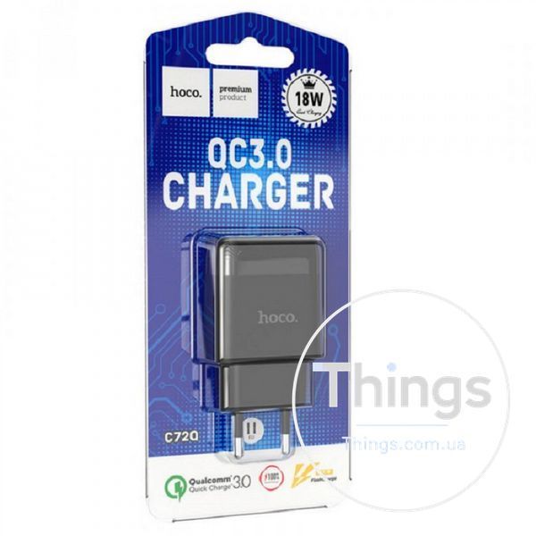 Home Charger | 18W | QC3.0 &mdash; Hoco C72Q &mdash; Black К2-000069748 фото