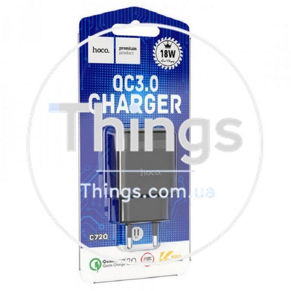 Home Charger | 18W | QC3.0 &mdash; Hoco C72Q &mdash; Black К2-000069748 фото