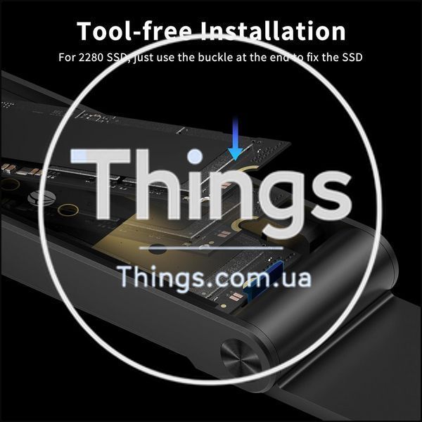 Корпус для m2 FIDECO nvme sd usb 32 gen 2 10gbps usb c sandwich стиль безинструментальная установка m, m-b key черный K1-000729 фото