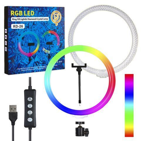 Лампа Кольцевая RGB LED (26 cm) 3D-26 К2-000073805 фото