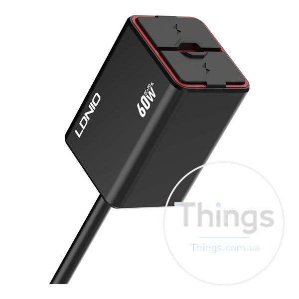 Авто-Мото Інвертор LDNIO C108 1USB/1USB-C 60W+Type-C to Type-C Од1-00046927 фото