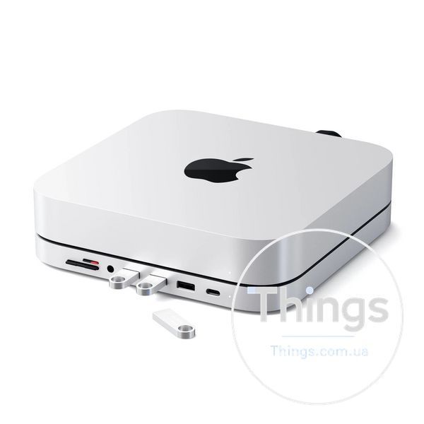 Алюмінієва підставка, Хаб, Док-станція, концентратор для Mac mini M2/M1 Satechi Stand&Hub Док-станція для Mac Studio K1-000542 фото