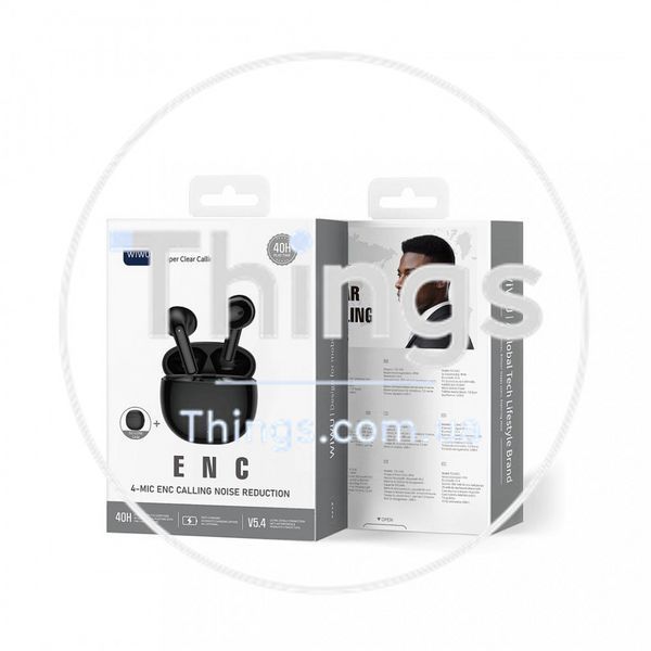 Bluetooth гарнітура TWS Wiwu T31 &mdash; Black К2-000082424 фото