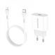 Home Charger 2.1A PD3.0 C to Lightning Cable (1m) Borofone BA61A &mdash; White К2-000072723 фото 1