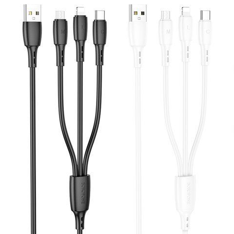 Кабель USB Borofone BX71 3-in-1 IP+Type-C+Micro Од1-00037802 фото