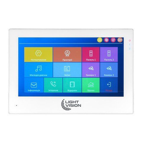 Відеодомофон 7" WiFi Tuya Light Vision SINGAPORE FHD White K3-82-00230 фото