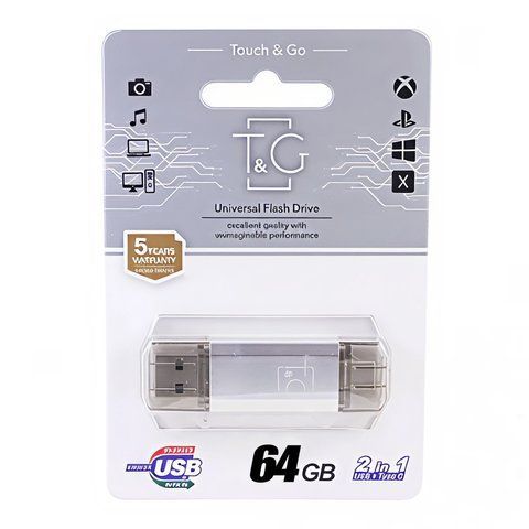 USB Flash Drive 3.0 T&G 64gb USB/Type C 009 Од1-00045924 фото