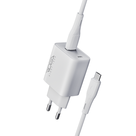 Мережевий Зарядний Пристрій Ridea RW-18123 Rapid 1USB QC 18W+Micro Од1-00046159 фото