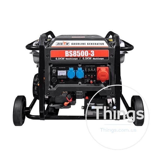 Генератор бензиновий трифазний 6 кВт Bison BS8500-3 K3-41-00408 фото